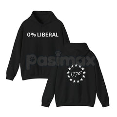 "0 Lib" Funny Dad Christmas Gift Hoodie â Sarcastic Conservative Humor Pullover, Anti-Liberal Statement Gear, Unisex