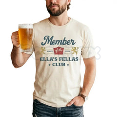 "Ellas Fellas Club" Western T-Shirt â Country Concert Graphic Tee, Premium 100% Cotton Rodeo Style Top, Soft Lived-In Heavyweight Retro Cowgirl Shirt, Made in USA