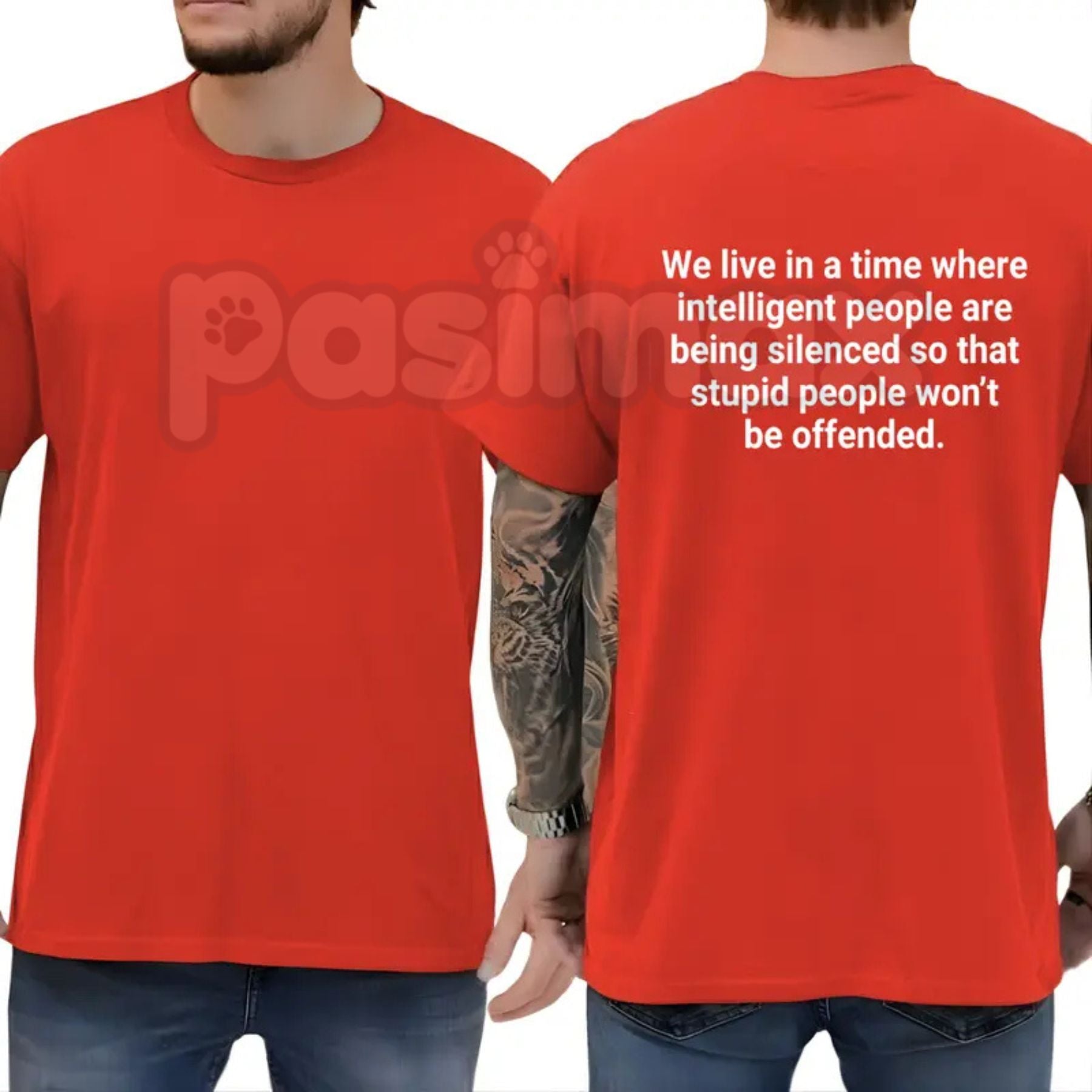 "Intelligent People Are Being Silenced" T-Shirt â Funny Sarcastic Free Speech Social Commentary Graphic Tee