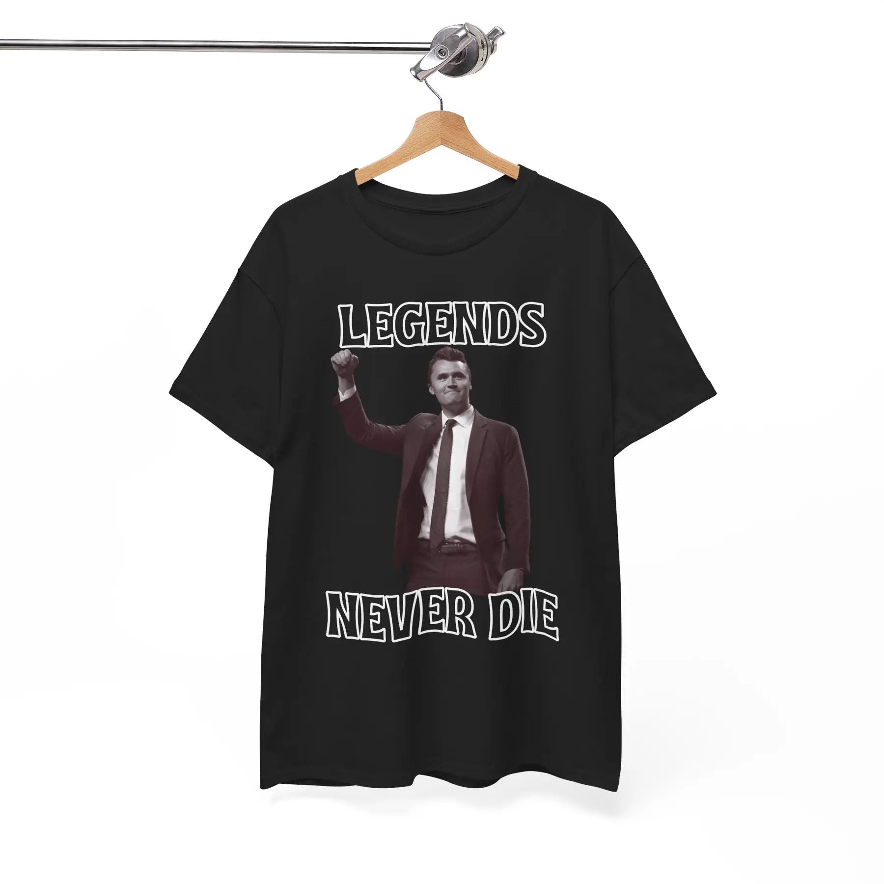 "Legends Charlie Kirk" T-Shirt - Unisex Heavy Cotton Tee, Political Figure Apparel