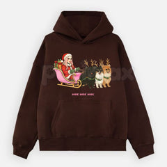 "Hoe Hoe Hoe" Holiday Hoodie â Funny RisquÃ© Christmas Slogan Pullover, Adult Festive Humor Apparel, Unisex