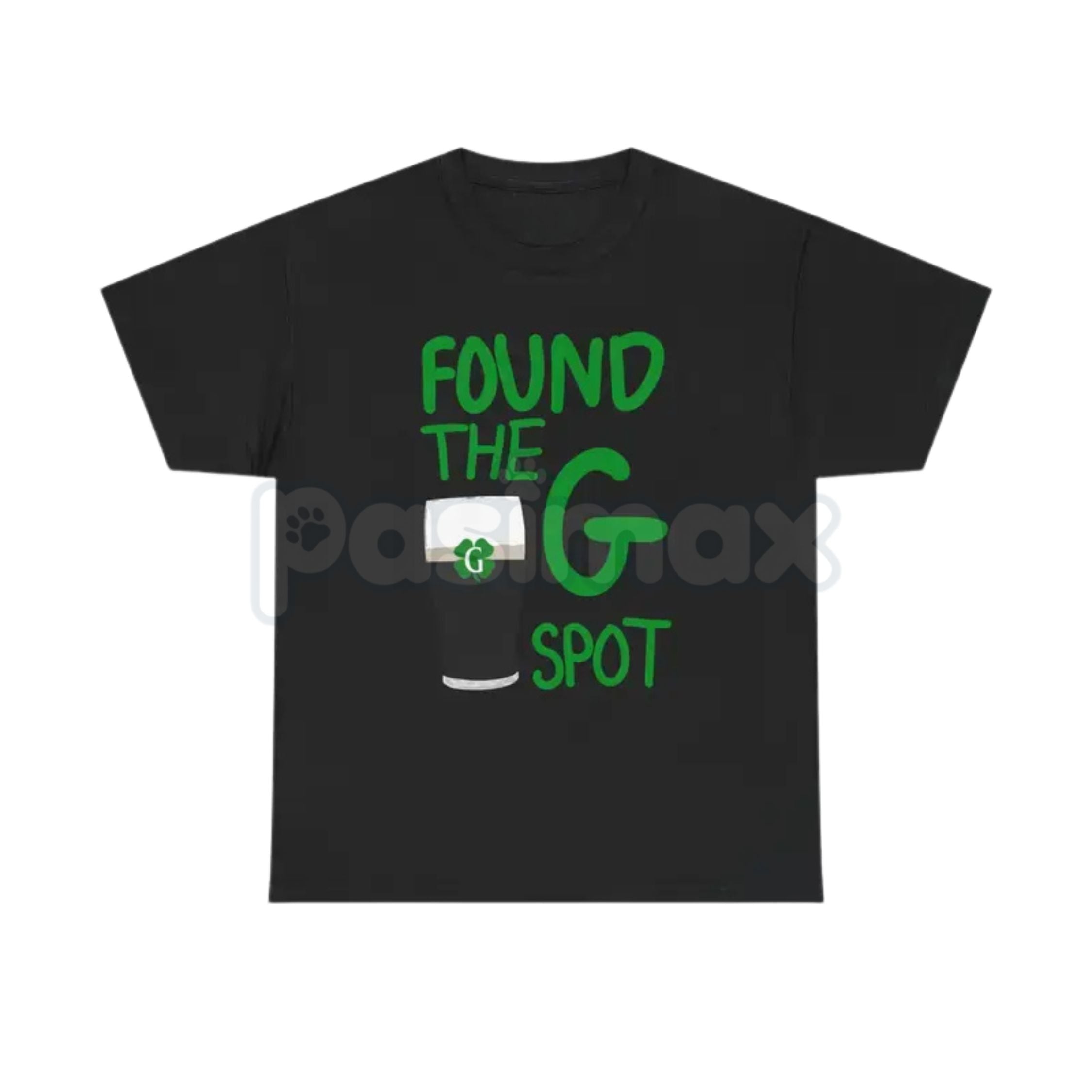 "Found the G" Minimalist St. Patrick's Day T-Shirt - Clean Split the G Stout Graphic Tee, Premium Heavyweight 100% Cotton Irish Humor Top, Sleek Beer Lover Statement Shirt, Modern St. Paddy's Day Party Apparel, High-Quality Made in USA Pub Gear