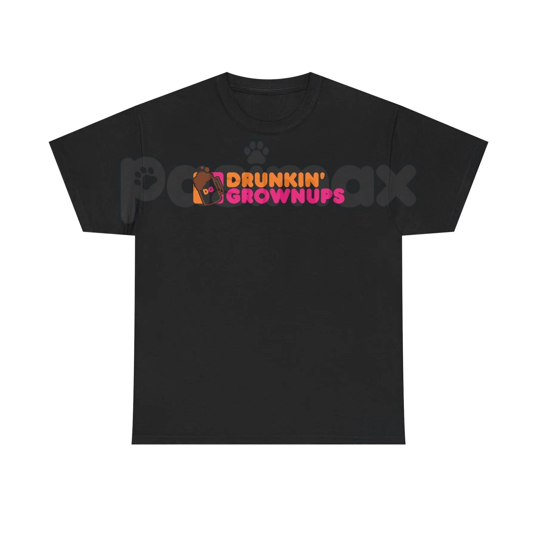 "Drunkin' Grownups" Sarcastic Drinking T-Shirt - Viral Adult Humor Graphic Tee, Funny Parody Coffee Logo Shirt, Premium Heavyweight Relaxed Fit Top, Party & Brunch Gift for Her & Him, Comedy Slogan Weekend Tee