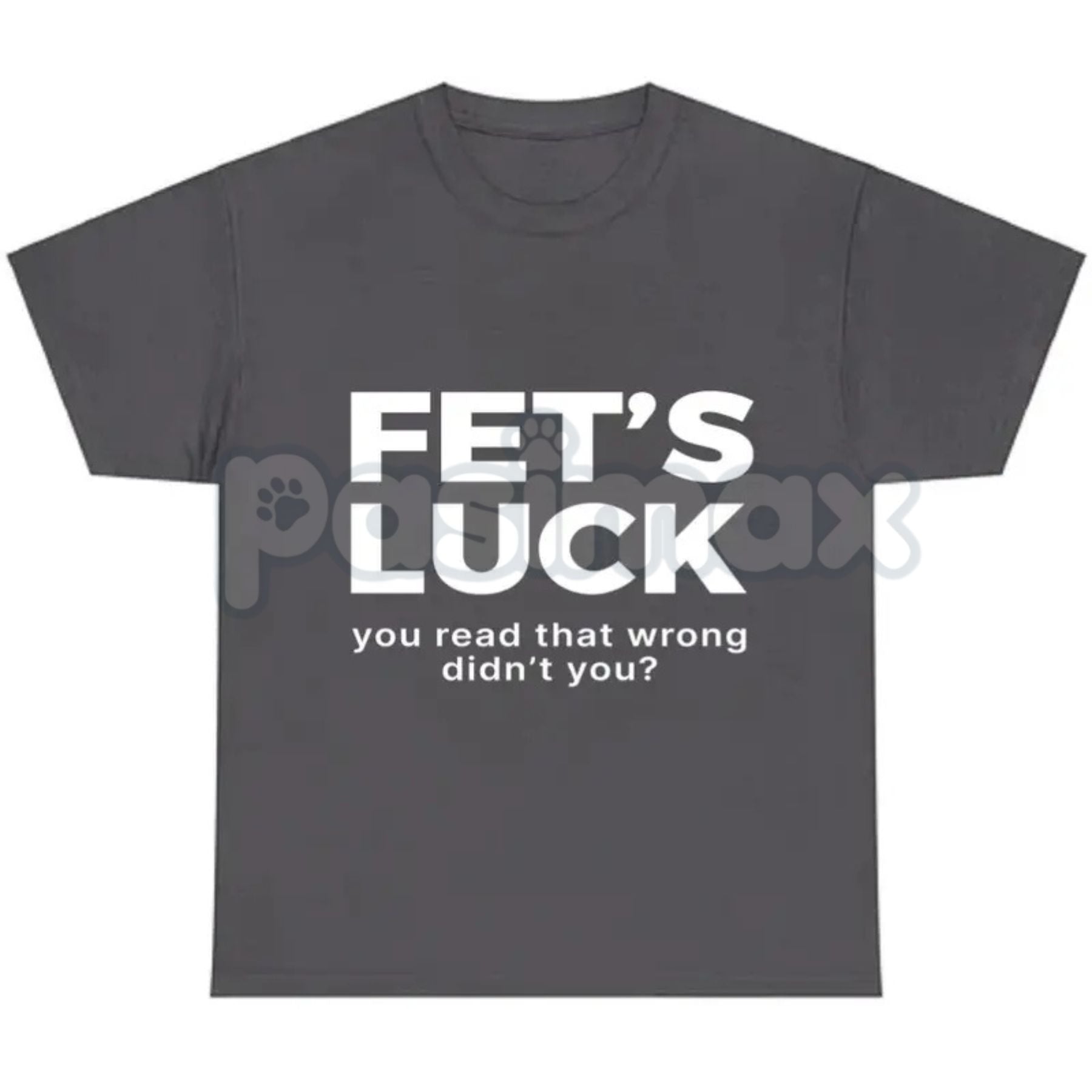 "FET'S LUCK" Subversive Joke T-Shirt - Hidden Profanity Optical Illusion Tee, Guaranteed Reaction Adult Slogan Shirt, Funny Conversation Starter
