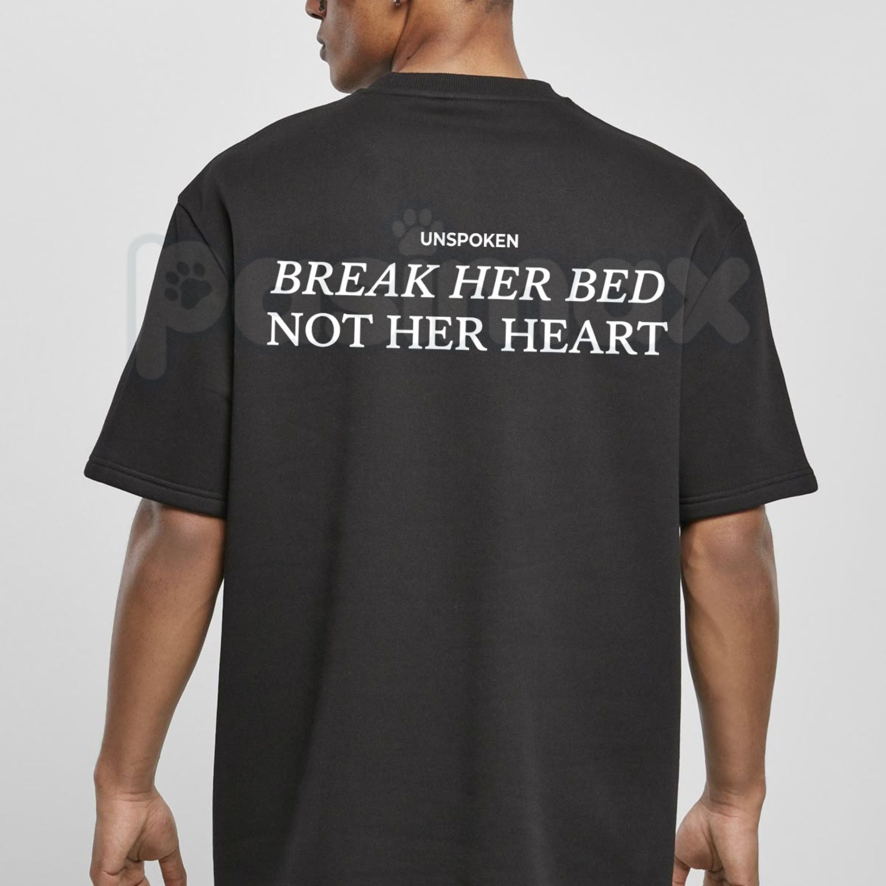 "Break Her Bed Not Her Heart" Funny Quote T-Shirt â Sarcastic Edgy Graphic Tee, Premium 100% Cotton Cheeky Relationship Top, Soft Lived-In Heavyweight Bold Statement Shirt, Made in USA