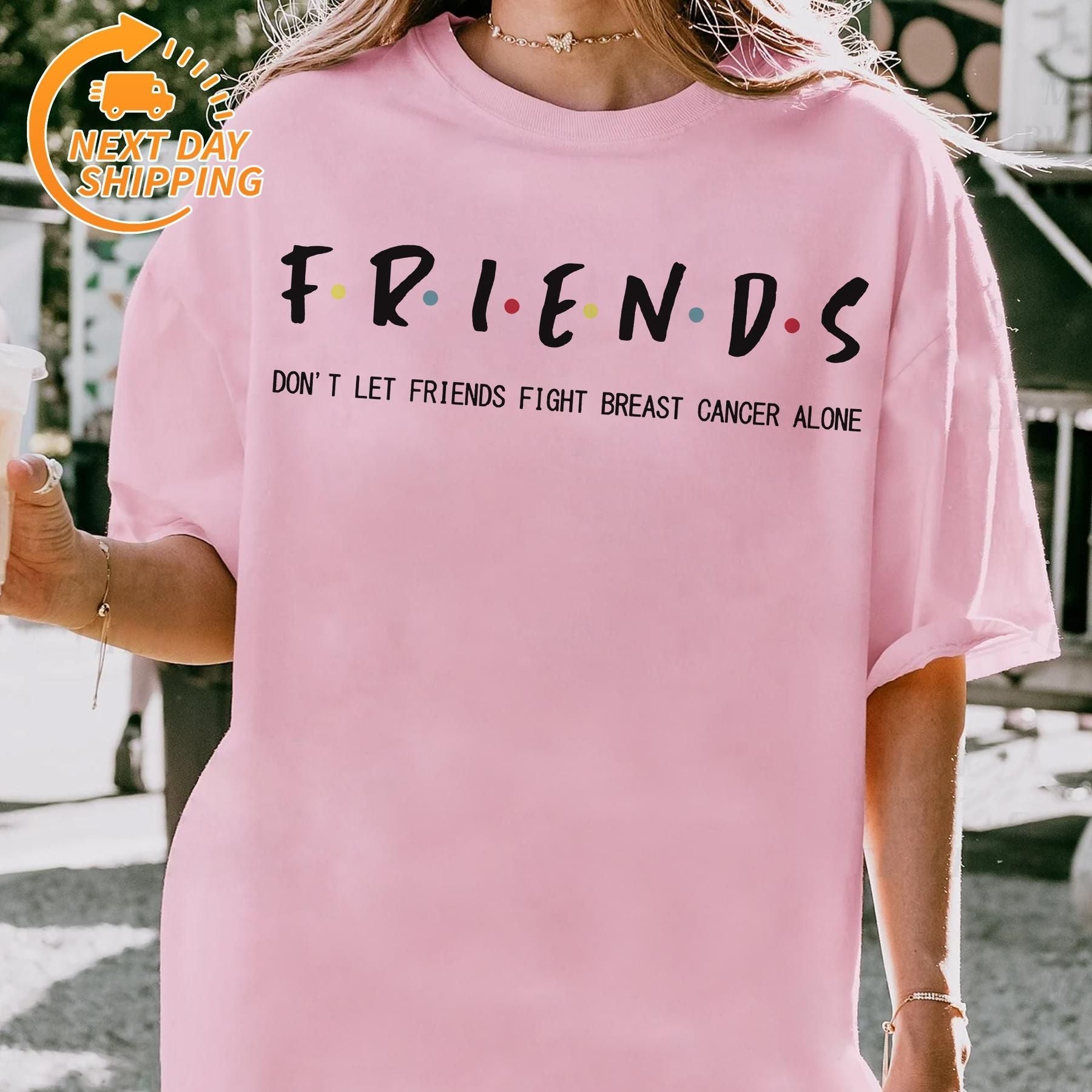 "In October We Wear Pink" Horror T-Shirt - Halloween Breast Cancer Awareness Tee, Cancer Survivor Support Squad Shirt