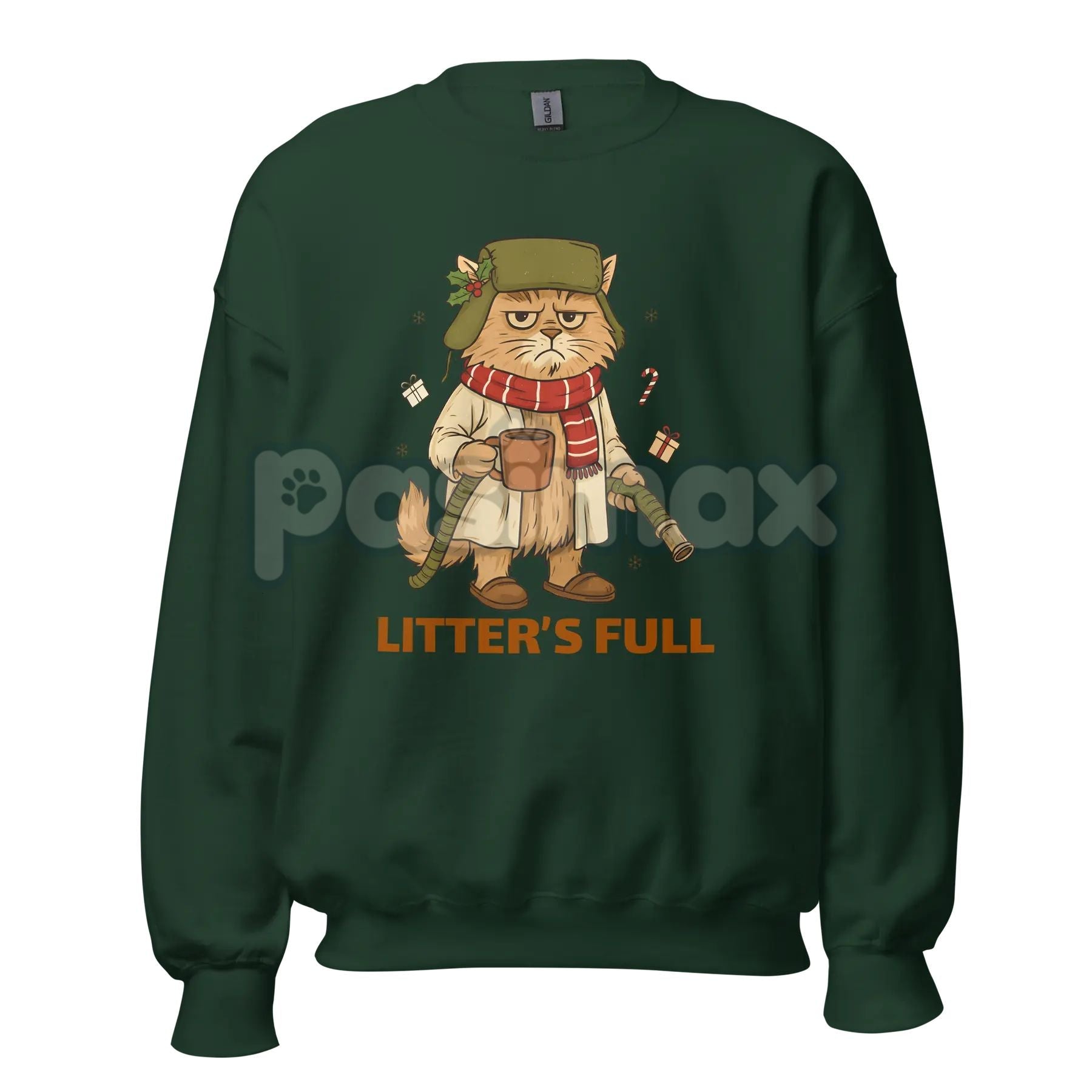 "Litter's Full" Minimalist Warning Sweatshirt | Ironic Dark Humor Crewneck | Cryptic Statement Jumper | Printed in the USA