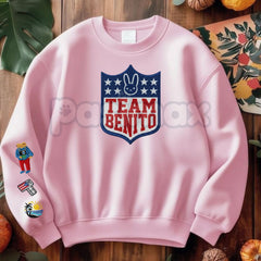 "Here For The Benito" Embroidered Sweatshirt â Bad Bunny Fan Crewneck