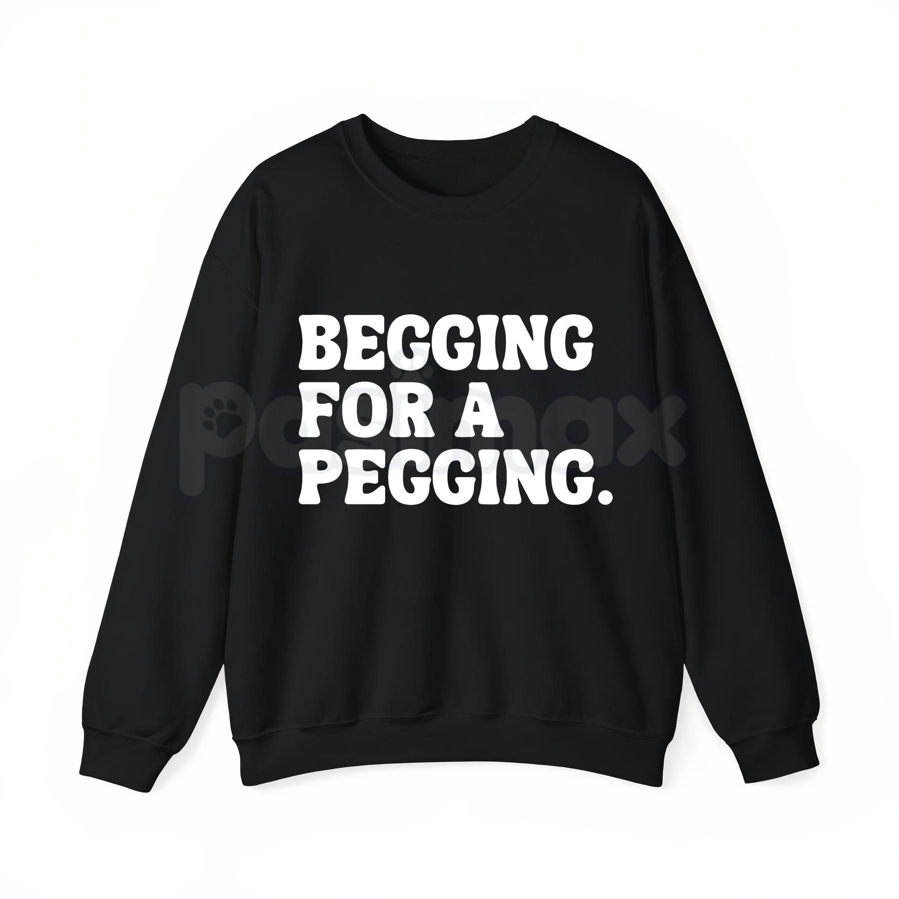 "Begging for A Pegging" Funny Letter Print T-Shirt â Adult Humor Graphic Tee, Unisex Sweatshirt & Hoodie