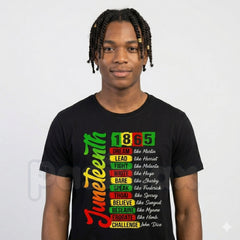 "Juneteenth 1865" Civil Rights Leaders T-Shirt â Black History Freedom Pride Novelty Graphic Tee