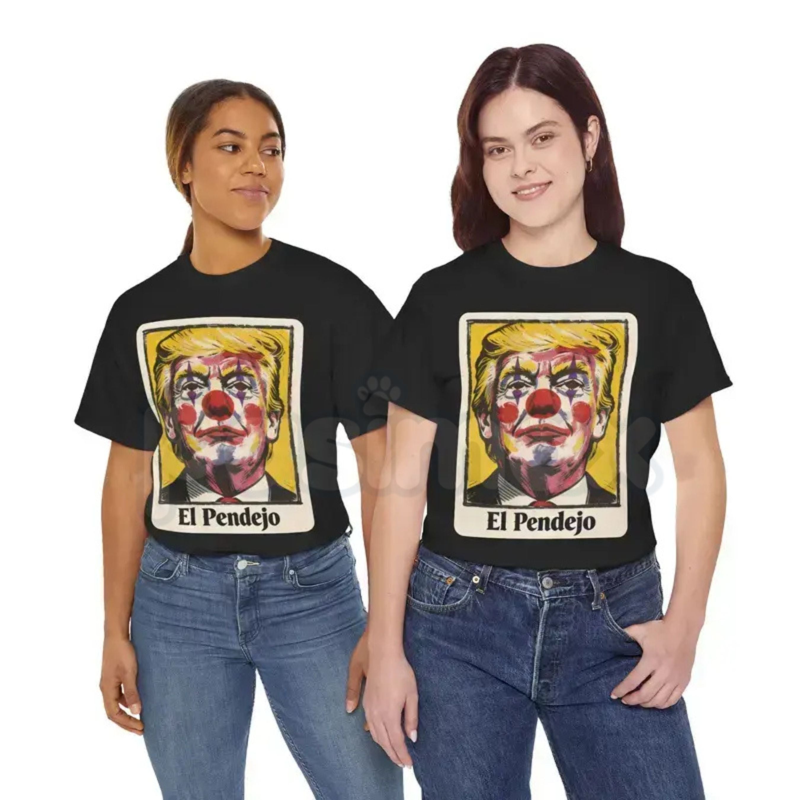 "El Pendejo" Viral Political T-Shirt â Satirical Clown Portrait Graphic Tee, Premium 100% Cotton Mockery Statement Top, Soft Lived-In Heavyweight Protest Culture Shirt, Made in USA
