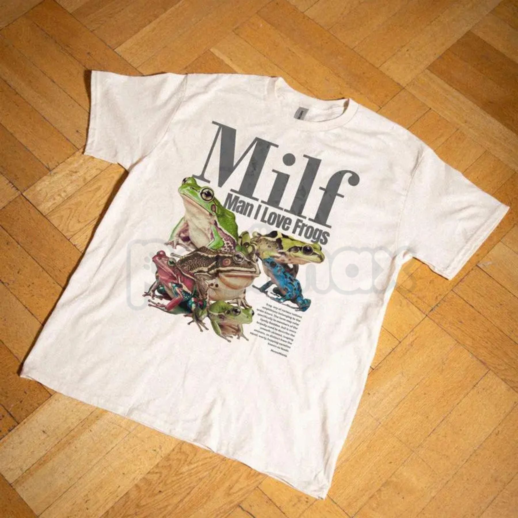 "M.I.L.F. Man I Love Frogs" Funny T-Shirt â Sarcastic Internet Meme Graphic Tee, Premium 100% Cotton Amphibian Fan Top, Soft Lived-In Heavyweight Retro Aesthetic Shirt, Made in USA