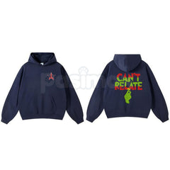 "Can't Relate" Holiday Hoodie â Funny Anti-Christmas Slogan Pullover, Grinch & Introvert Festive Apparel, Unisex