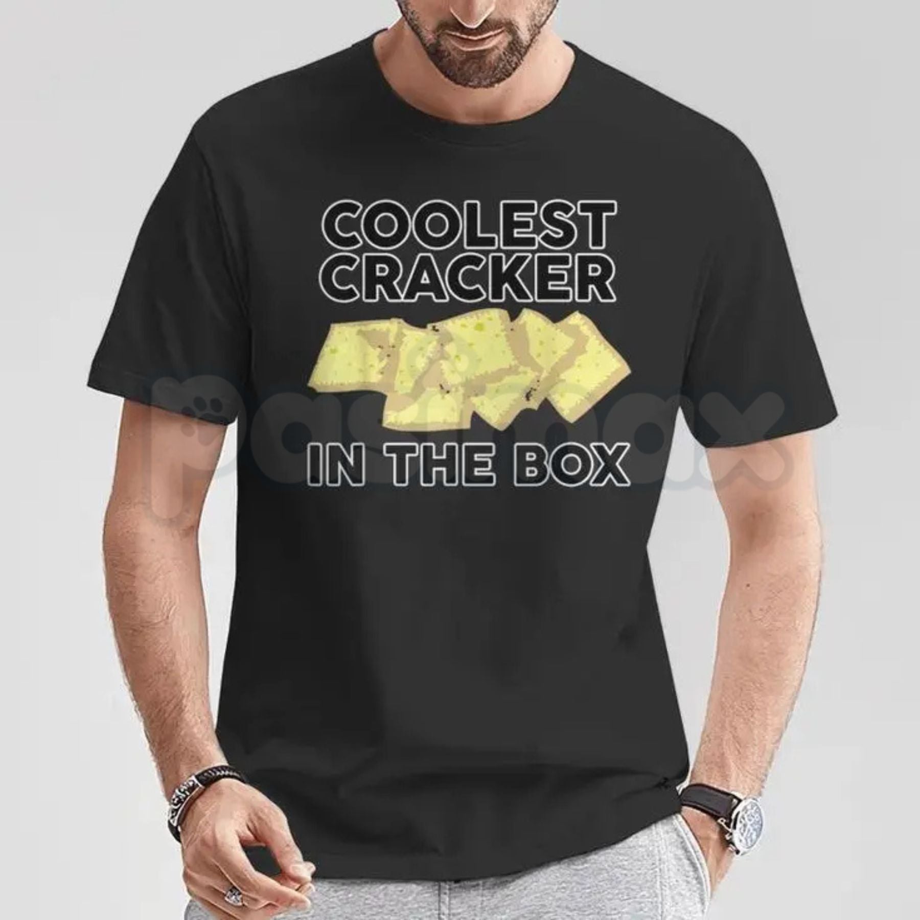 "Coolest Cracker In The Box" T-Shirt â Funny Self-Deprecating Graphic Tee, Remastered Heavy Cotton Witty Statement Top, Soft Lived-In Heavyweight Sarcastic Shirt, Made in USA