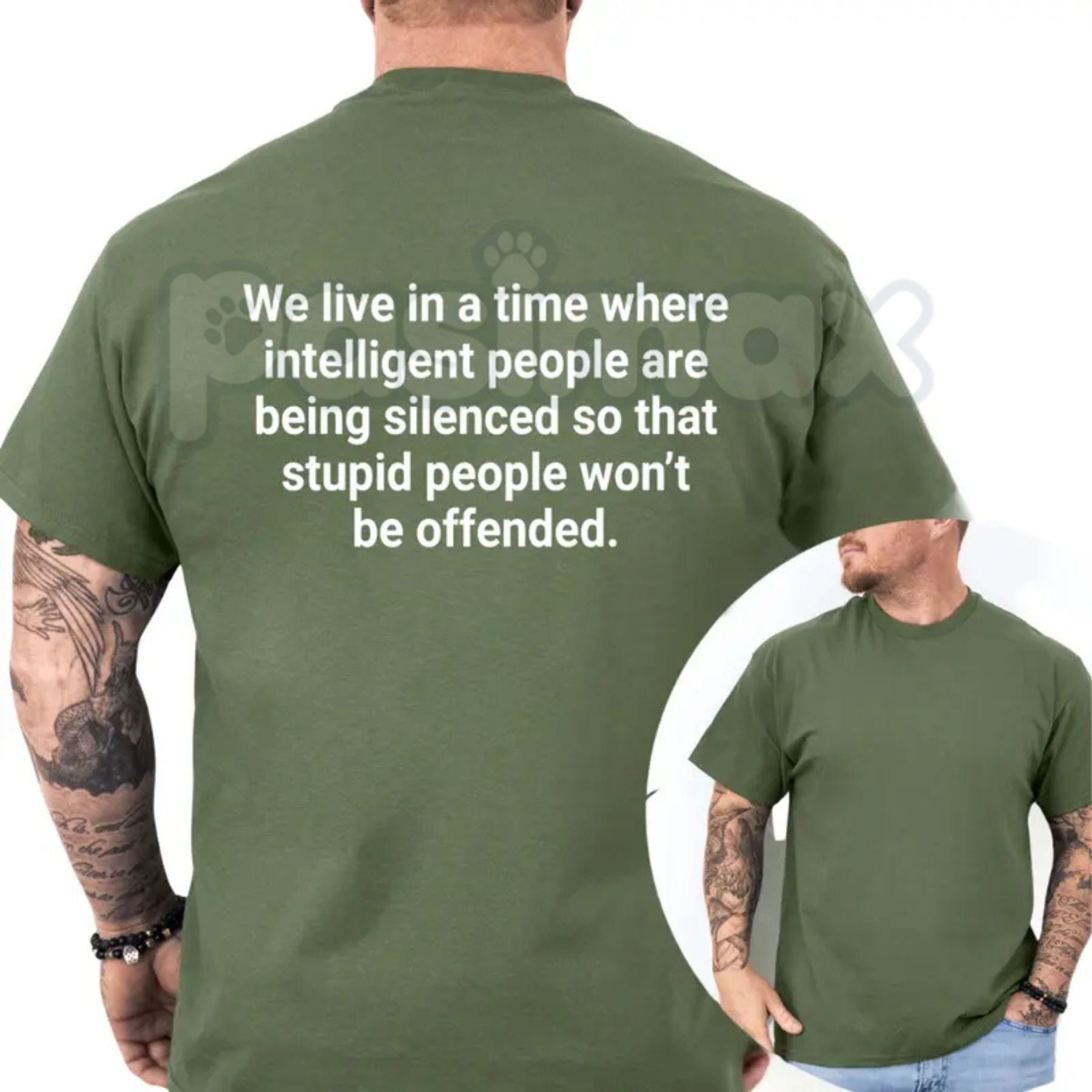 "Intelligent People Are Being Silenced" T-Shirt â Funny Sarcastic Free Speech Social Commentary Graphic Tee