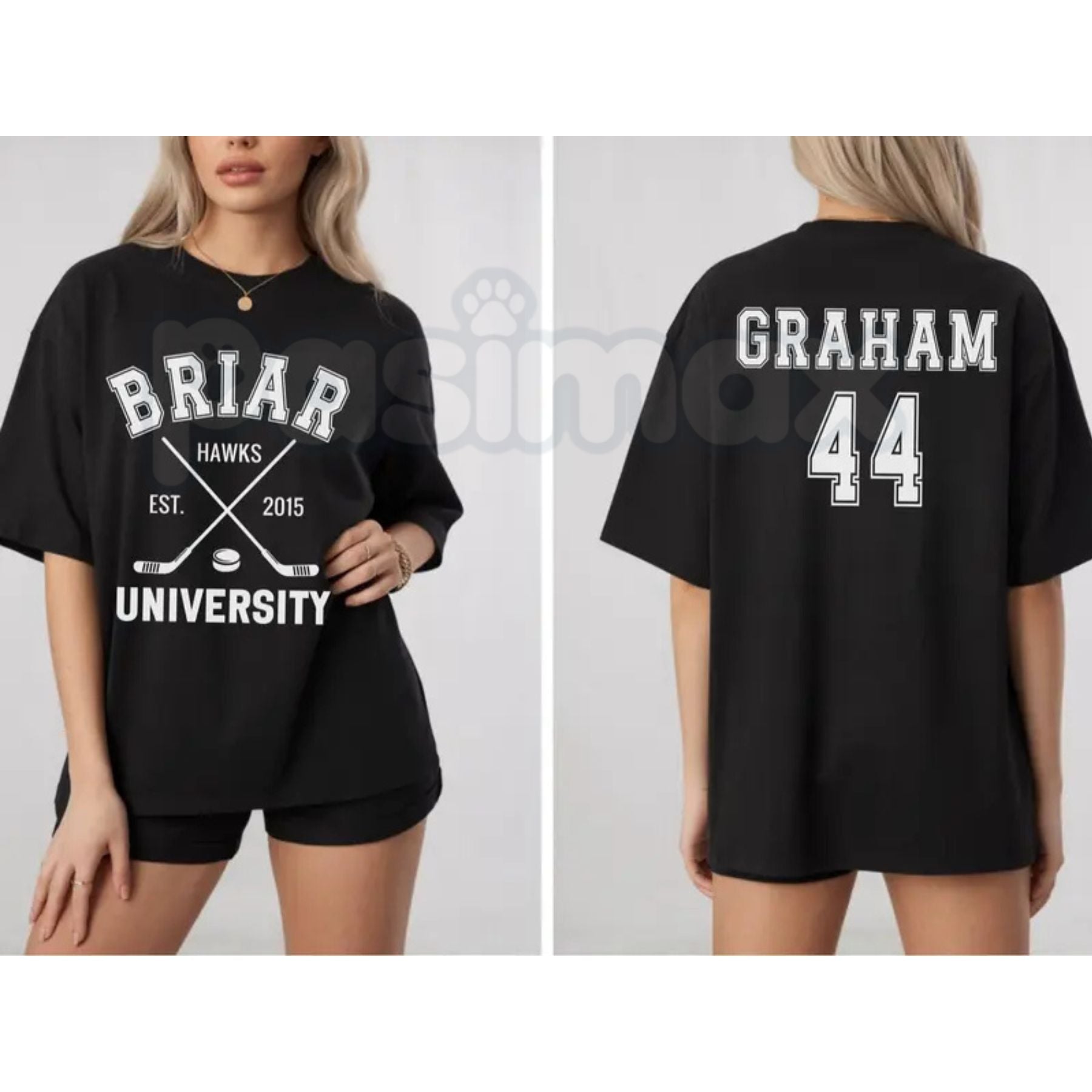 "Briar Hockey" Fictional University Crewneck â Retro Off-Campus Romance Book Club Graphic Tee