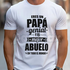 "Eres Un PapÃ¡ Genial" T-Shirt â Spanish Father & Grandpa Heritage Graphic Tee