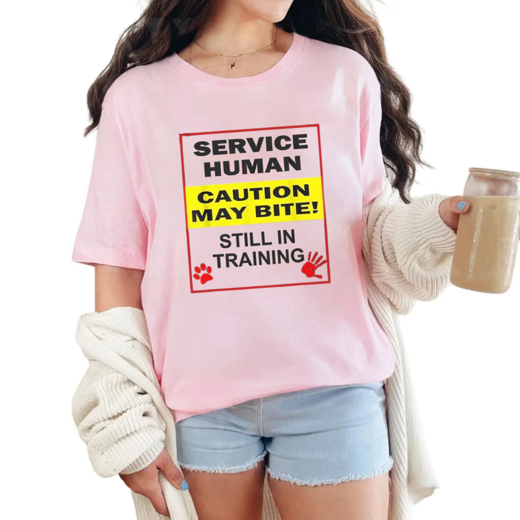 "Emotional Support Human Do Not Pet" T-Shirt - Funny Service Dog Love Tee, Summer Gift for Dog Owners