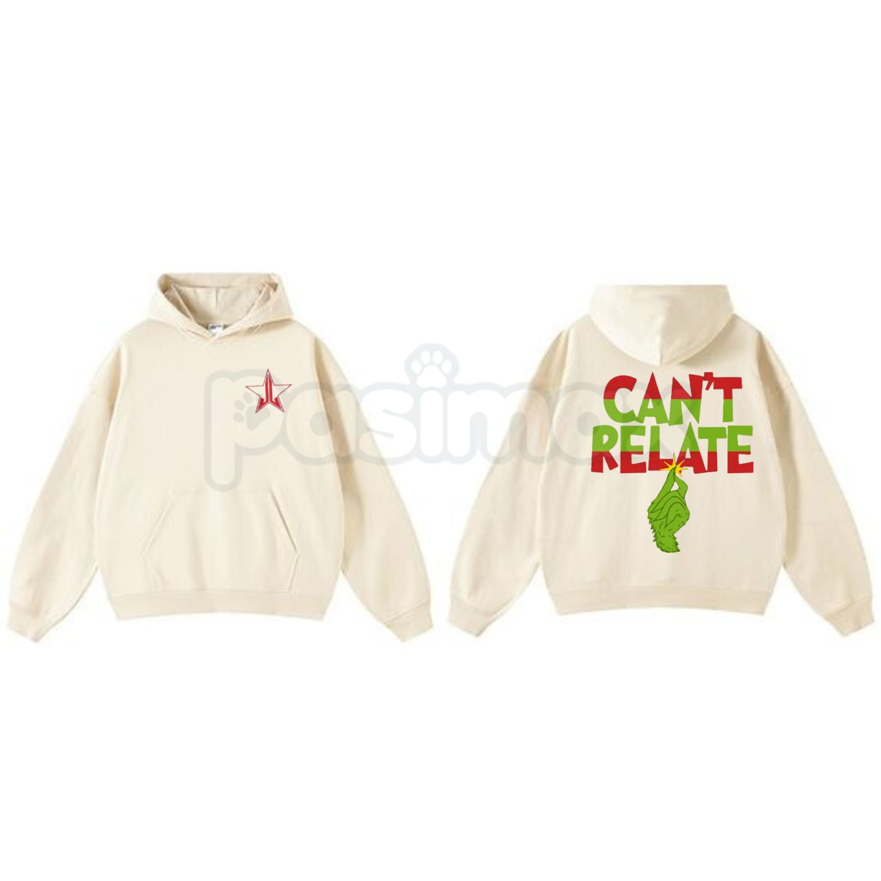 "Can't Relate" Holiday Hoodie â Funny Anti-Christmas Slogan Pullover, Grinch & Introvert Festive Apparel, Unisex