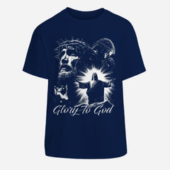"Glory To God" Jesus T-Shirt - Y2K Rap Streetwear, Vintage Christian Graphic Tee