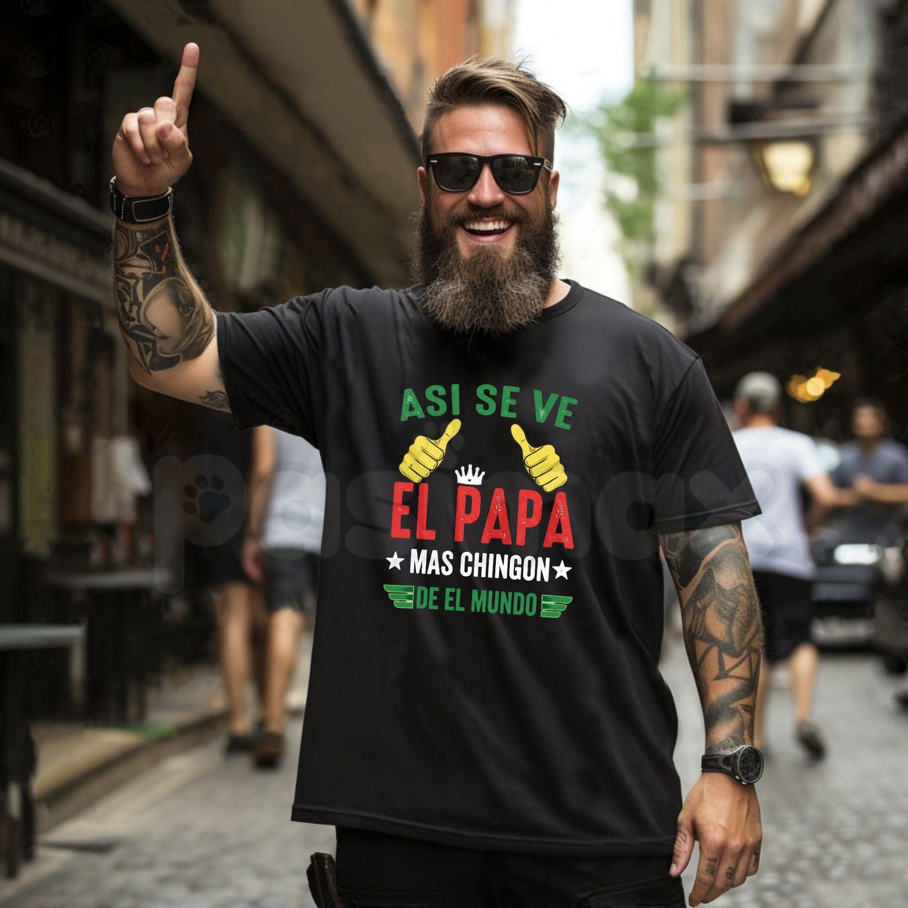 "El PapÃ¡" Father's Day T-Shirt â Funny Hispanic Dad Graphic Tee