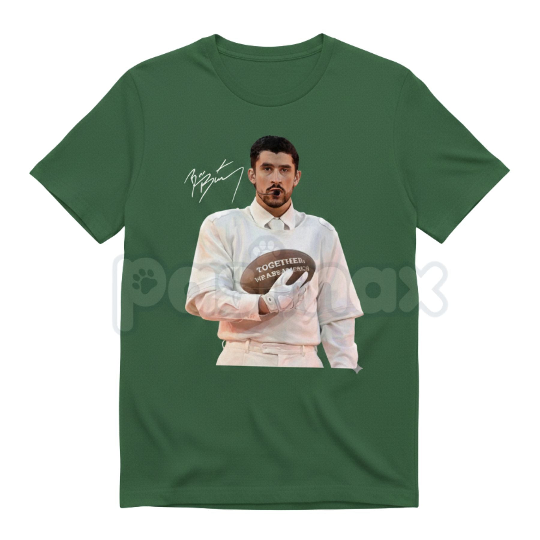 "Benito Gridiron" Football T-Shirt - Bad Bunny Inspired Sports Graphic Tee, Reggaeton Style Varsity Football Shirt, Premium Heavyweight Unisex Streetwear, Vintage Style Latin Music Artist Top, Custom Stadium Apparel for Fans