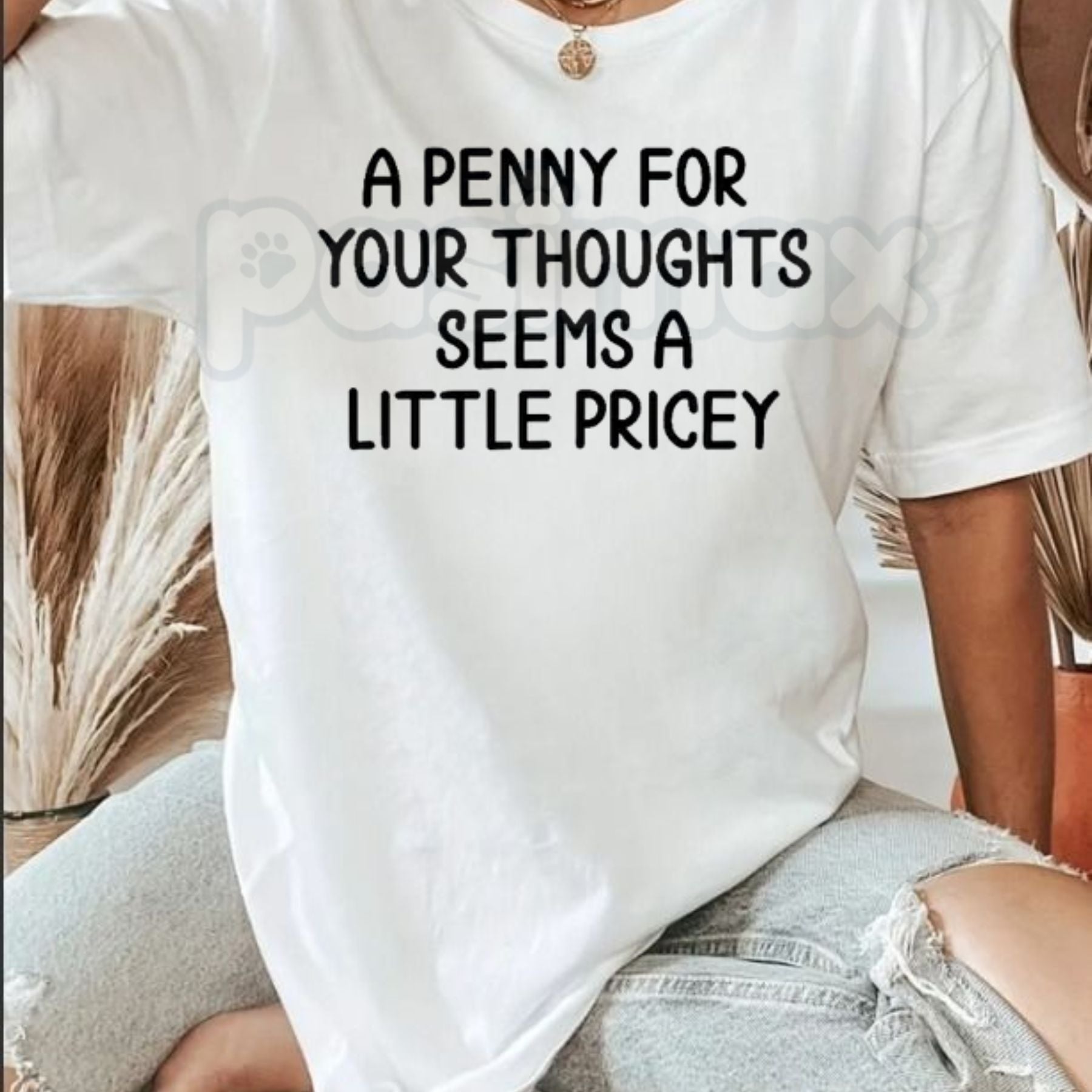 "A Penny For Your Thoughts Seems A Little Pricey" T-Shirt â Funny Sarcastic Introvert Graphic Tee