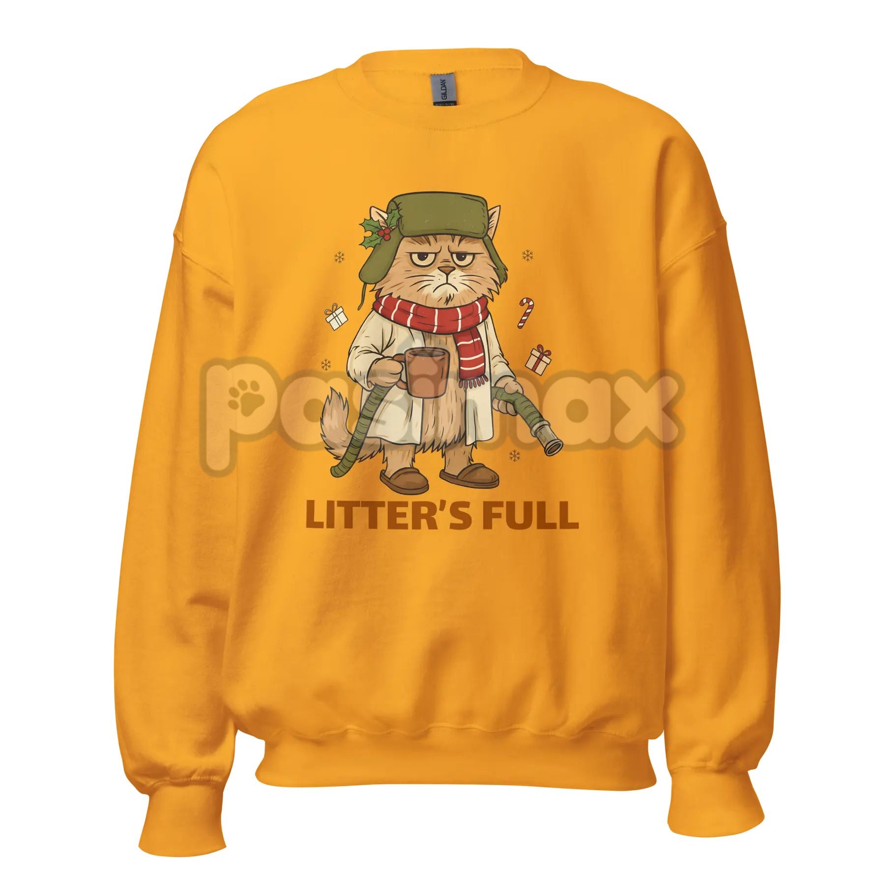 "Litter's Full" Minimalist Warning Sweatshirt | Ironic Dark Humor Crewneck | Cryptic Statement Jumper | Printed in the USA