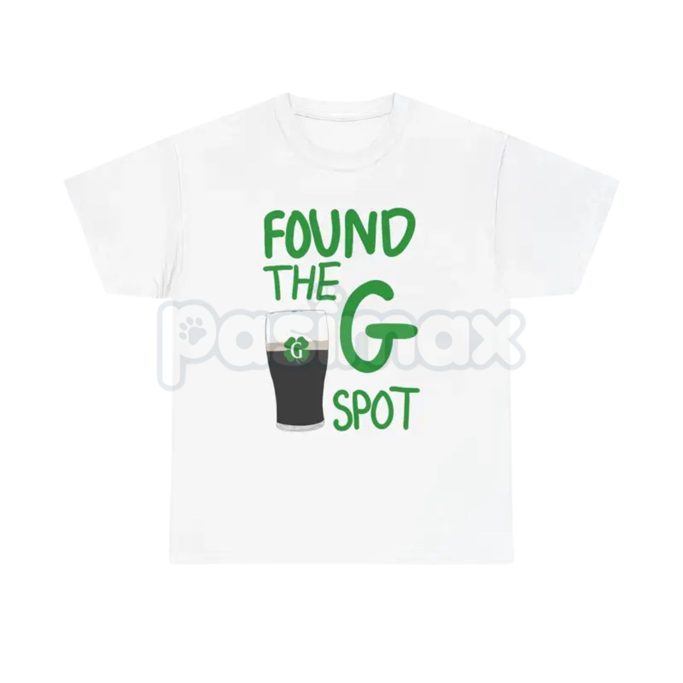 "Found the G" Minimalist St. Patrick's Day T-Shirt - Clean Split the G Stout Graphic Tee, Premium Heavyweight 100% Cotton Irish Humor Top, Sleek Beer Lover Statement Shirt, Modern St. Paddy's Day Party Apparel, High-Quality Made in USA Pub Gear