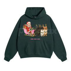 "Hoe Hoe Hoe" Holiday Hoodie â Funny RisquÃ© Christmas Slogan Pullover, Adult Festive Humor Apparel, Unisex
