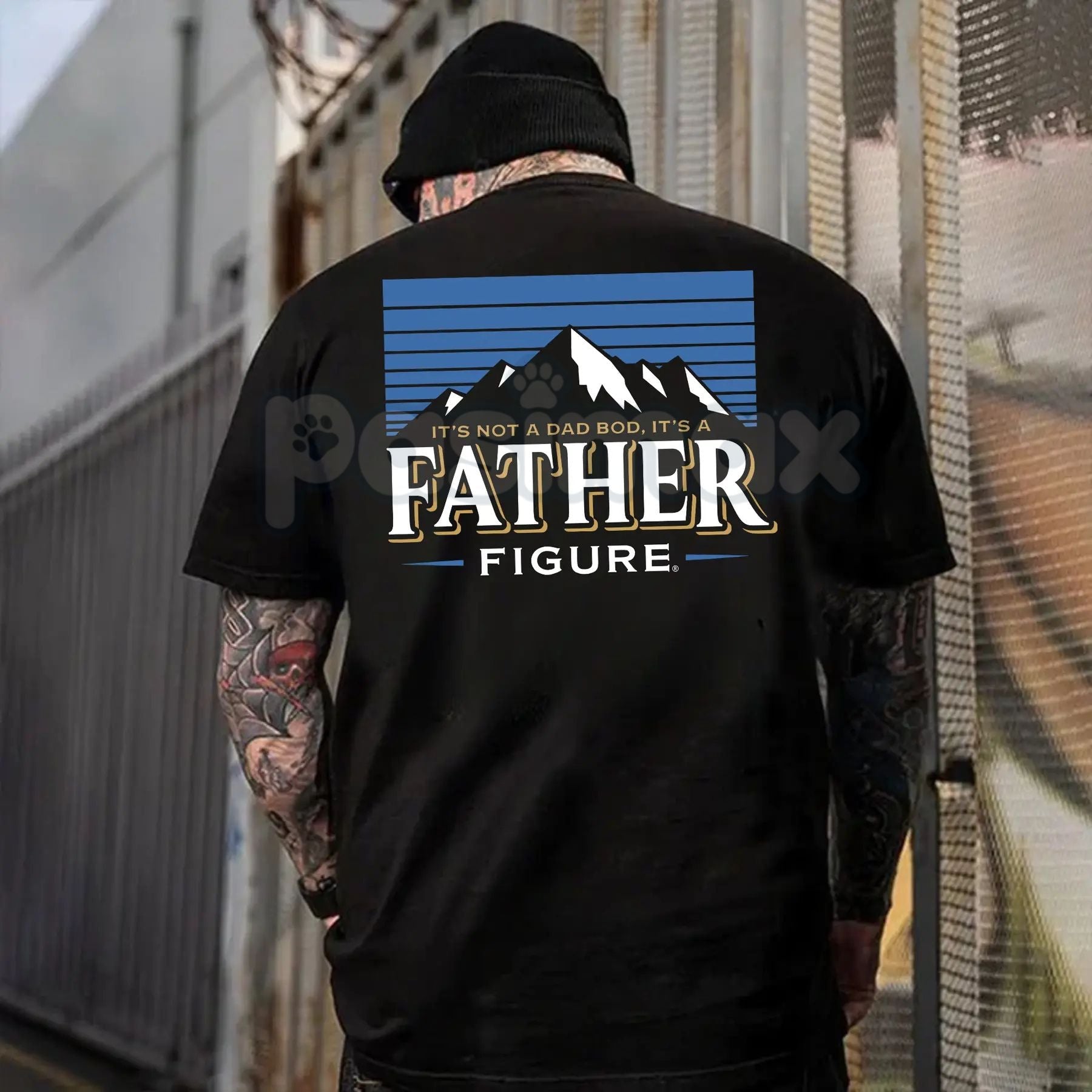 "Father Figure" Funny Dad Tee for Men - Fatherhood Humor Gift, Ironic Dad Slogan T-Shirt, Best Father Figure Apparel