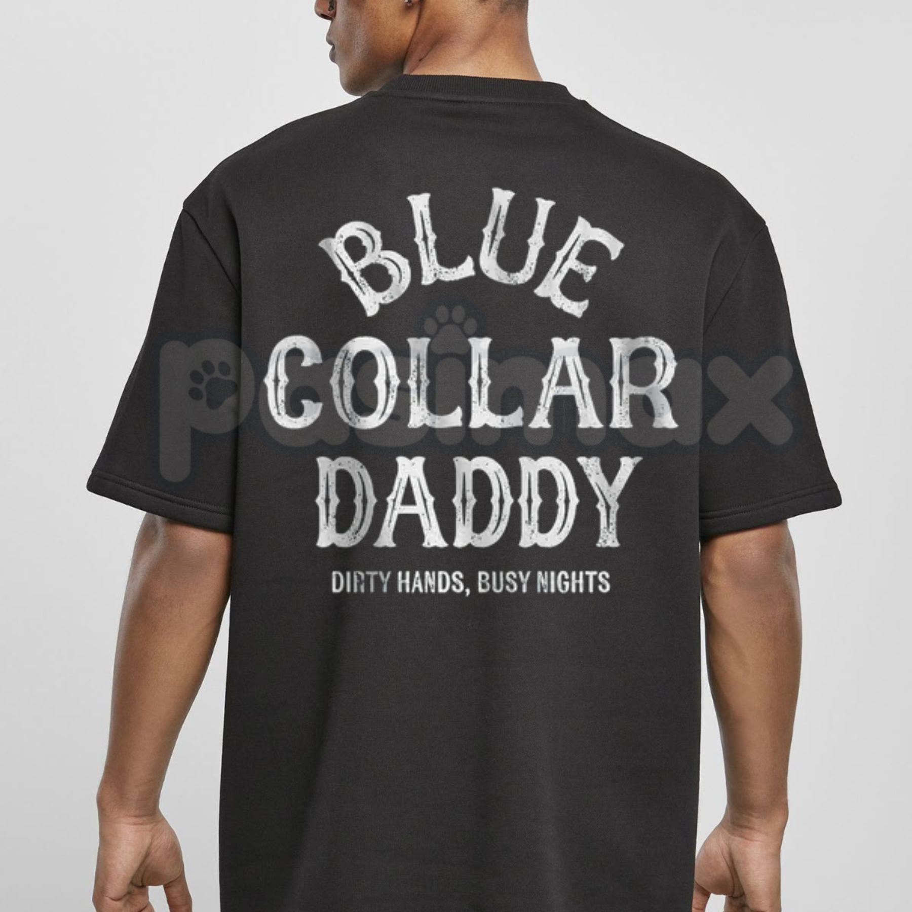 "Blue Collar Daddy" Industrial Graphic T-Shirt â Retro Workwear Aesthetic Tee, Premium 100% Cotton Trade Worker Top, Soft Lived-In Heavyweight Blue Collar Pride Shirt, Made in USA