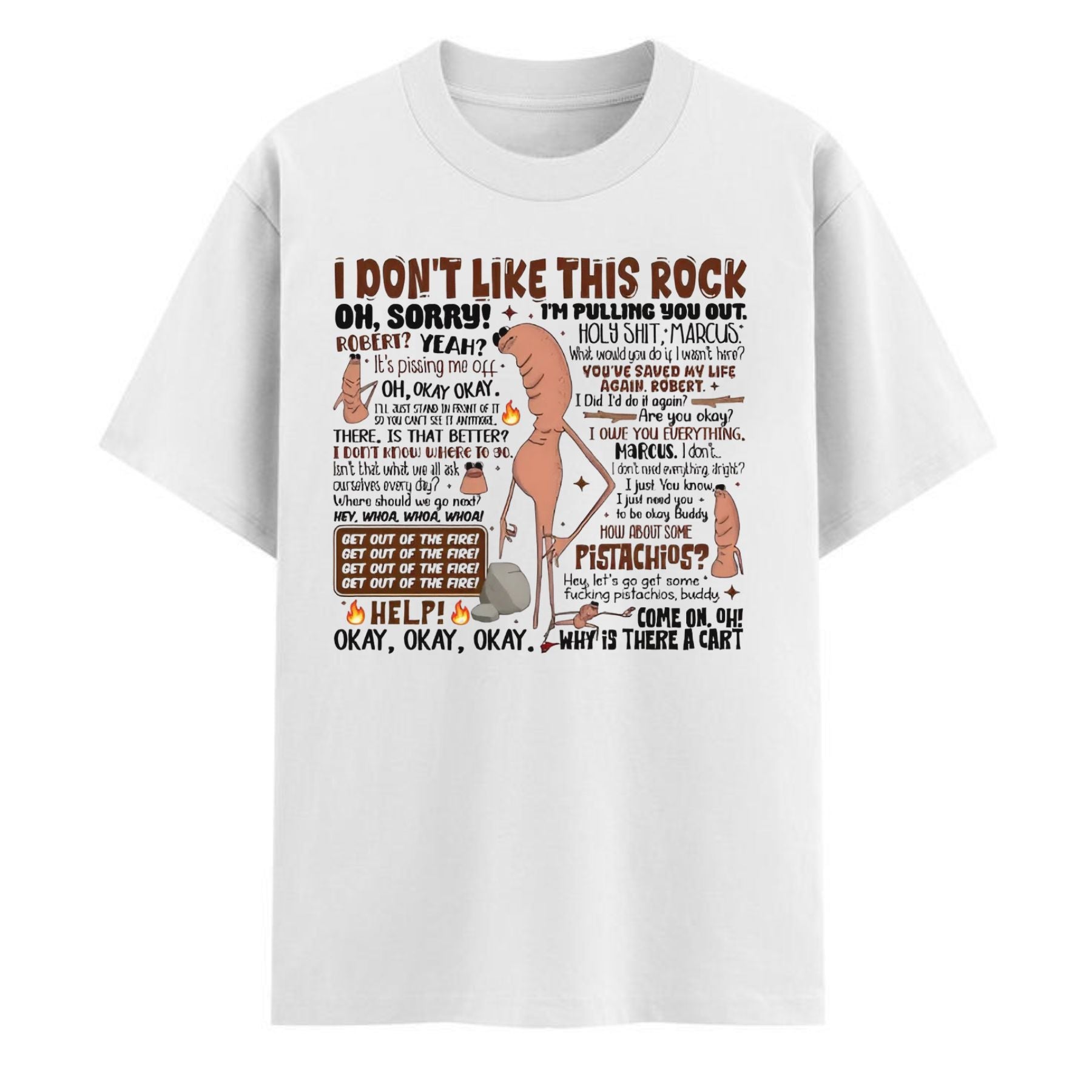 "I Don't Like This Rock" T-Shirt - Marcus & Robert Graphic Tee, Funny Podcast Streetwear