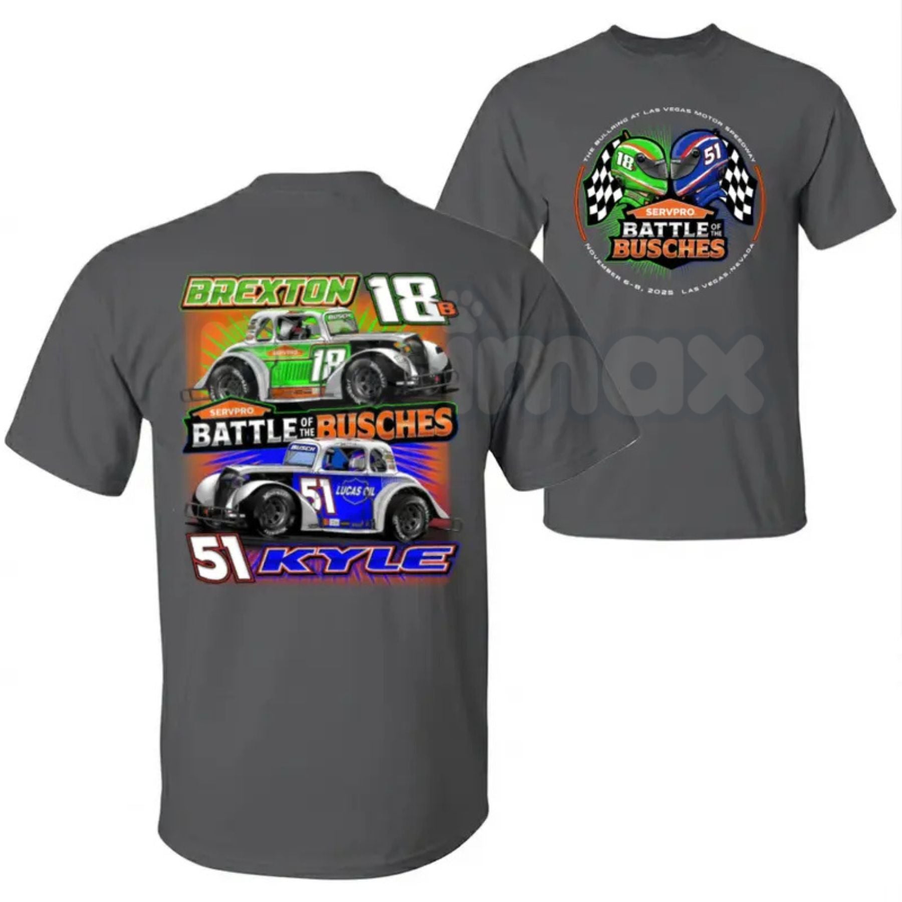 "Battle of the Busches" Racing T-Shirt â Retro NASCAR Style Fan Graphic Tee