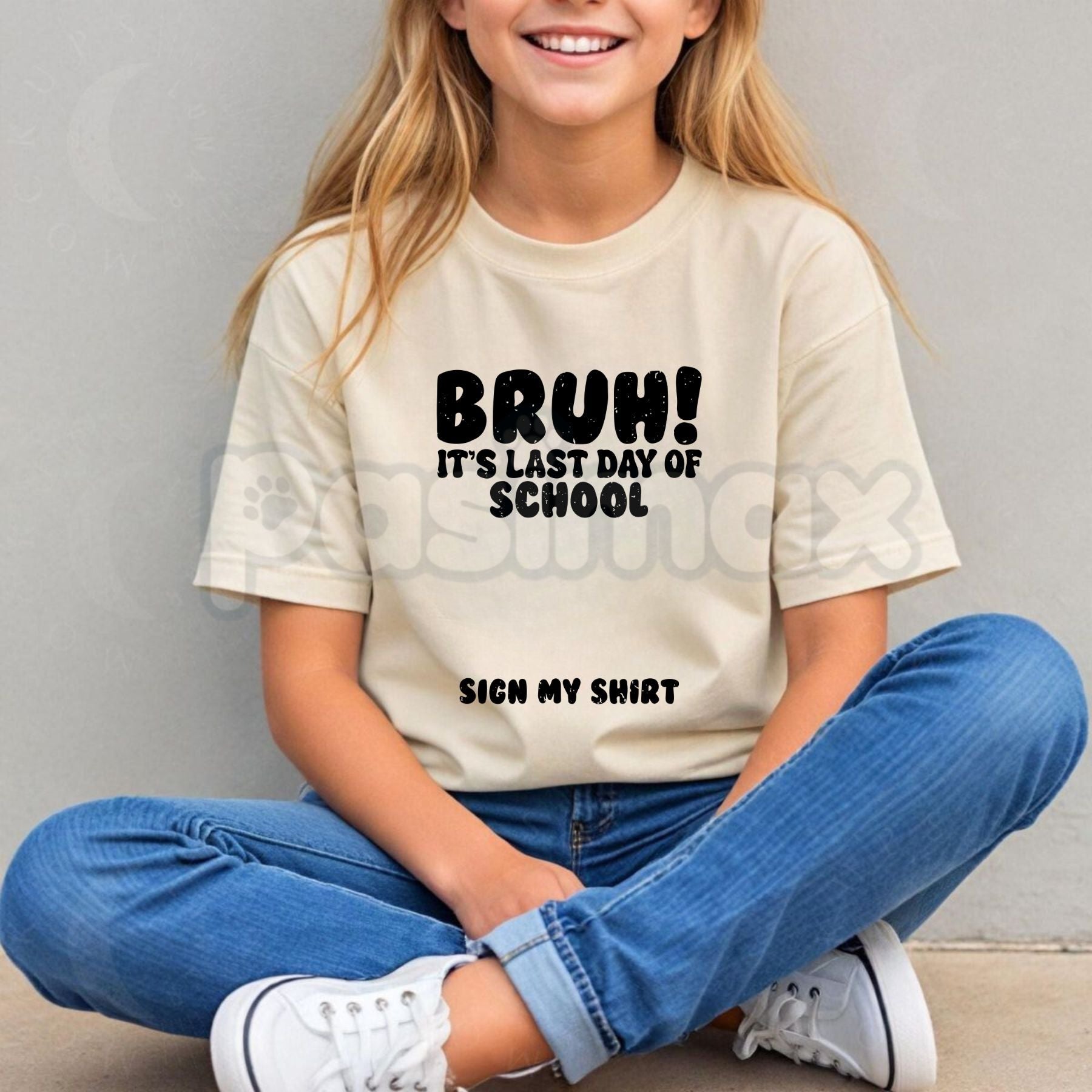 "Last Day Of School Sign My Shirt" Kids Tee â Interactive Class of 2026 Graphic Top, Remastered Heavy Cotton Student Keepsake Shirt, Soft Lived-In Graduation Party Apparel, Made in USA
