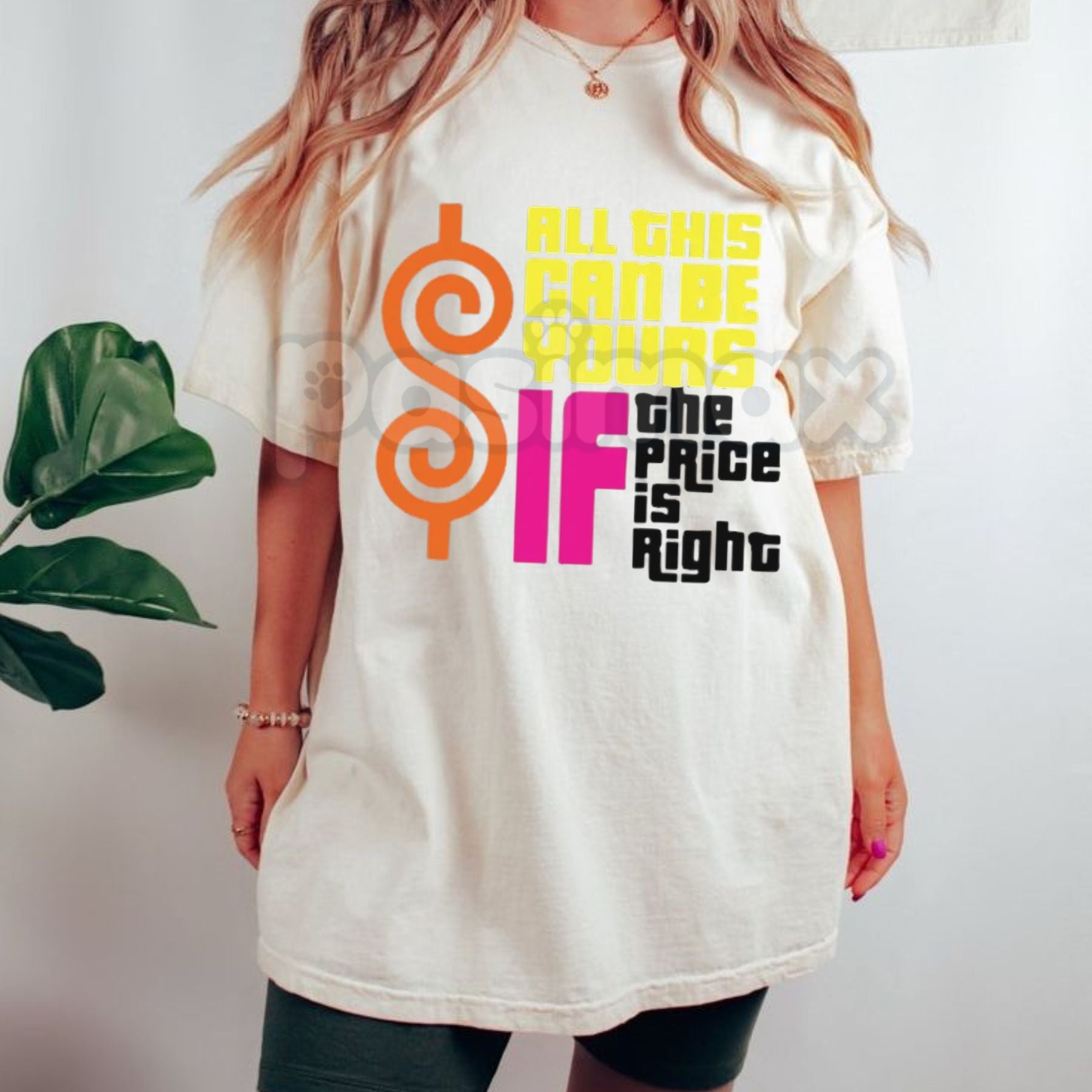 "All This Can Be Yours If The Price Is Right" Graphic T-Shirt â Funny Sarcastic Slogan Tee, Premium 100% Cotton High-Value Top, Soft Lived-In Heavyweight Playful Quote Shirt, Made in USA