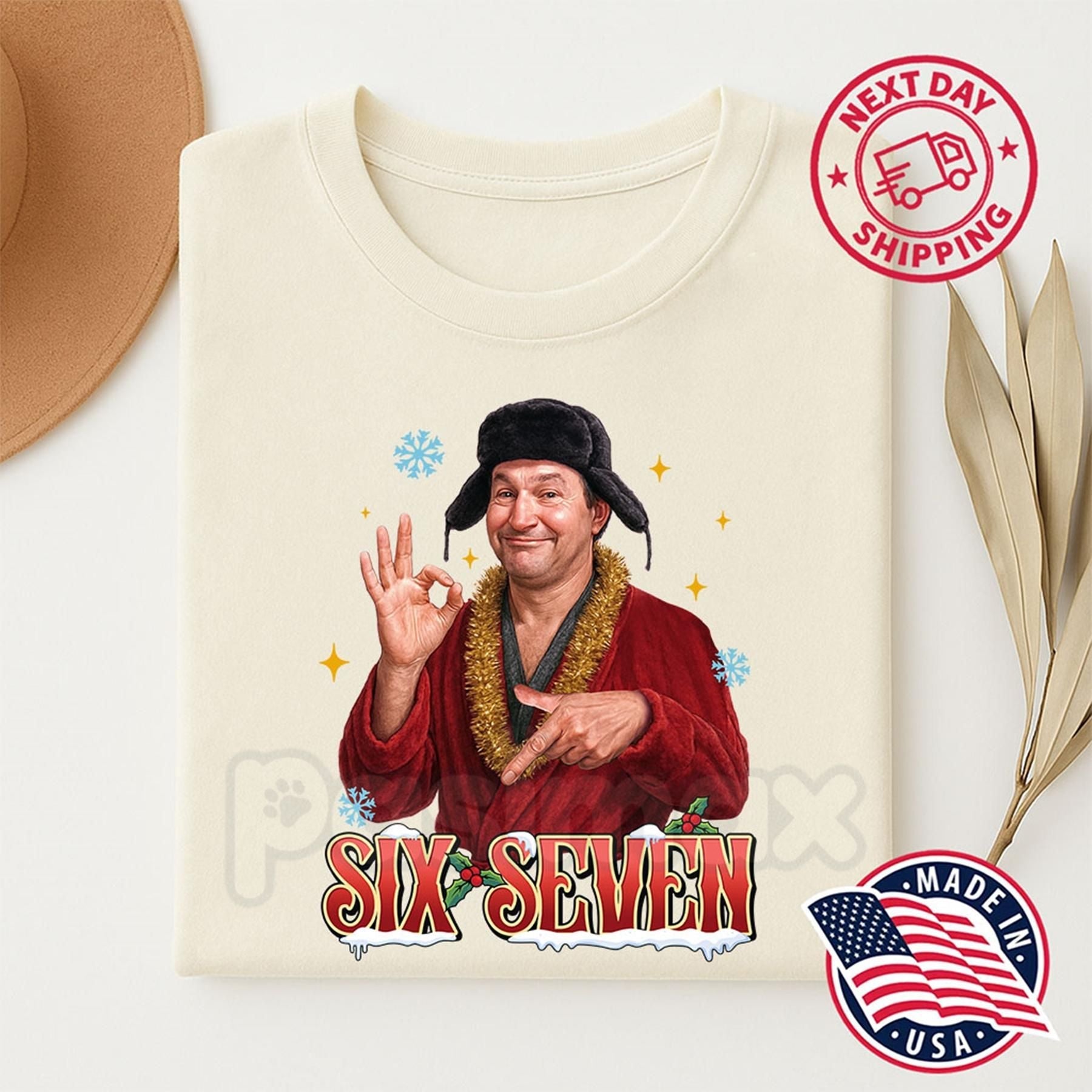 "6 7 Merry Christmas" 90s Movies T-Shirt - Funny Retro Holiday Graphic Tee, Cult Classic Christmas Comedy Shirt, Unisex Nostalgia Apparel