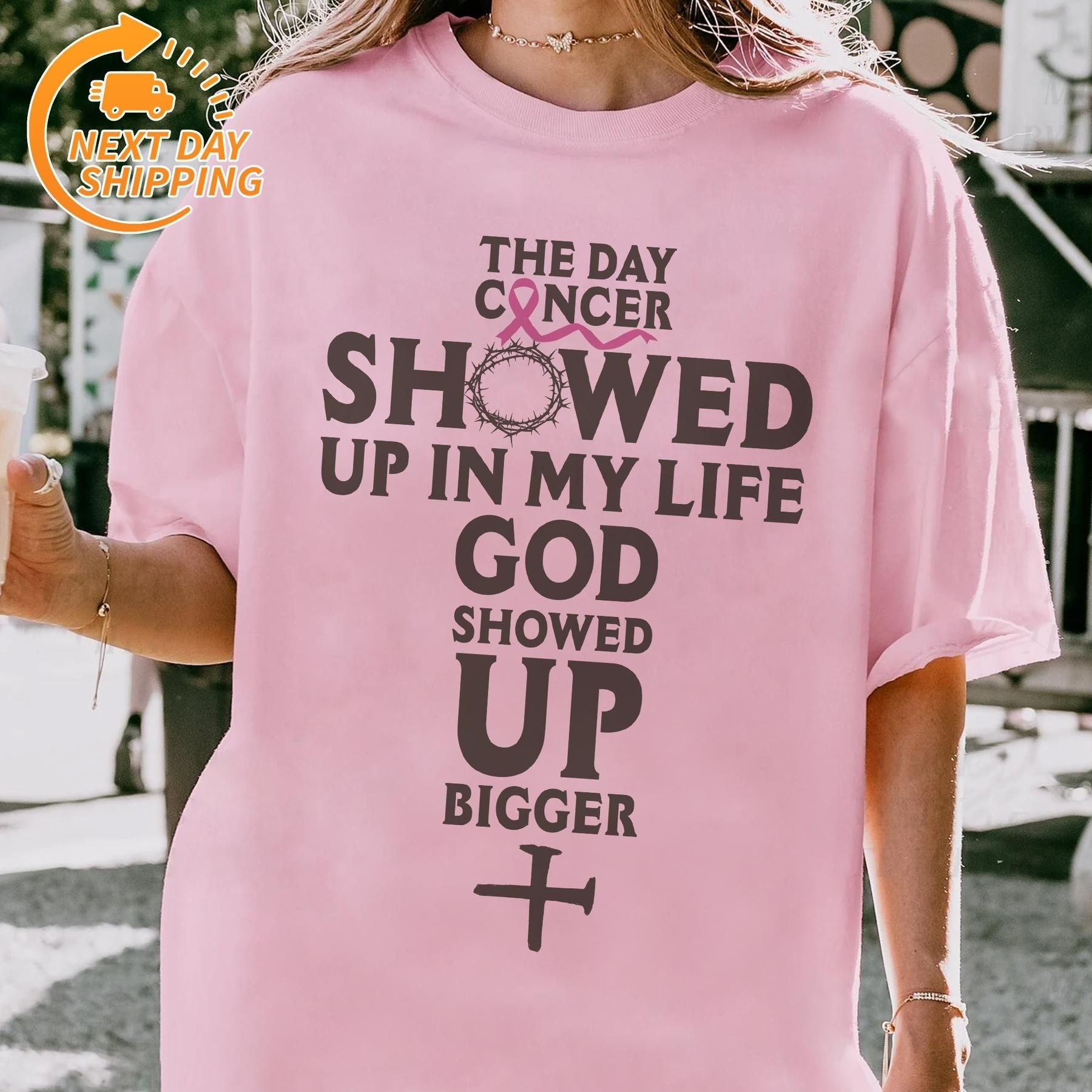"In October We Wear Pink" Horror T-Shirt - Halloween Breast Cancer Awareness Tee, Cancer Survivor Support Squad Shirt