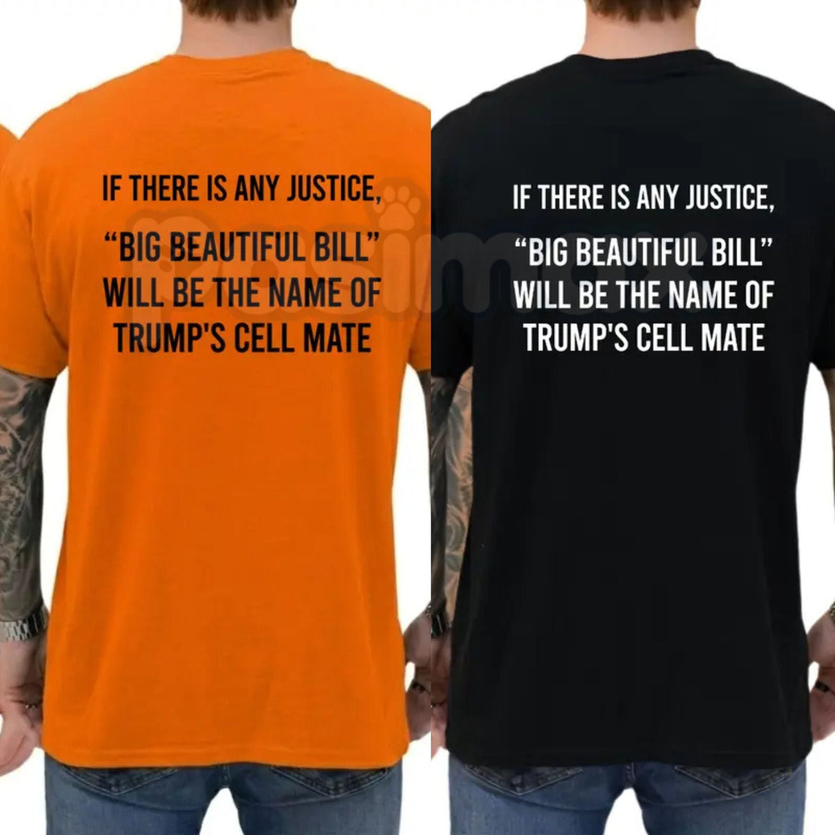 "Big Beautiful Bill" Funny Trump Cell Mate T-Shirt â Sarcastic Political Satire Novelty Quote Graphic Tee