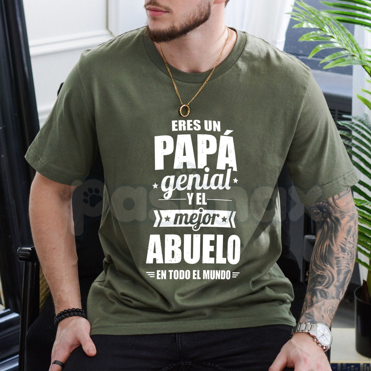 "Eres Un PapÃ¡ Genial" T-Shirt â Spanish Father & Grandpa Heritage Graphic Tee