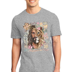 "Lion of Judah" Christian T-Shirt â Jesus Faith Religious Floral Graphic Tee