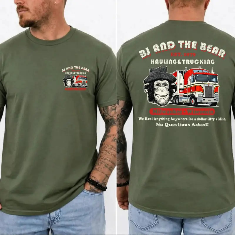 "BJ and the Bear Hauling Trucking Ltd" Vintage T-Shirt â Retro 70s TV Show Weathered Unisex Graphic Tee